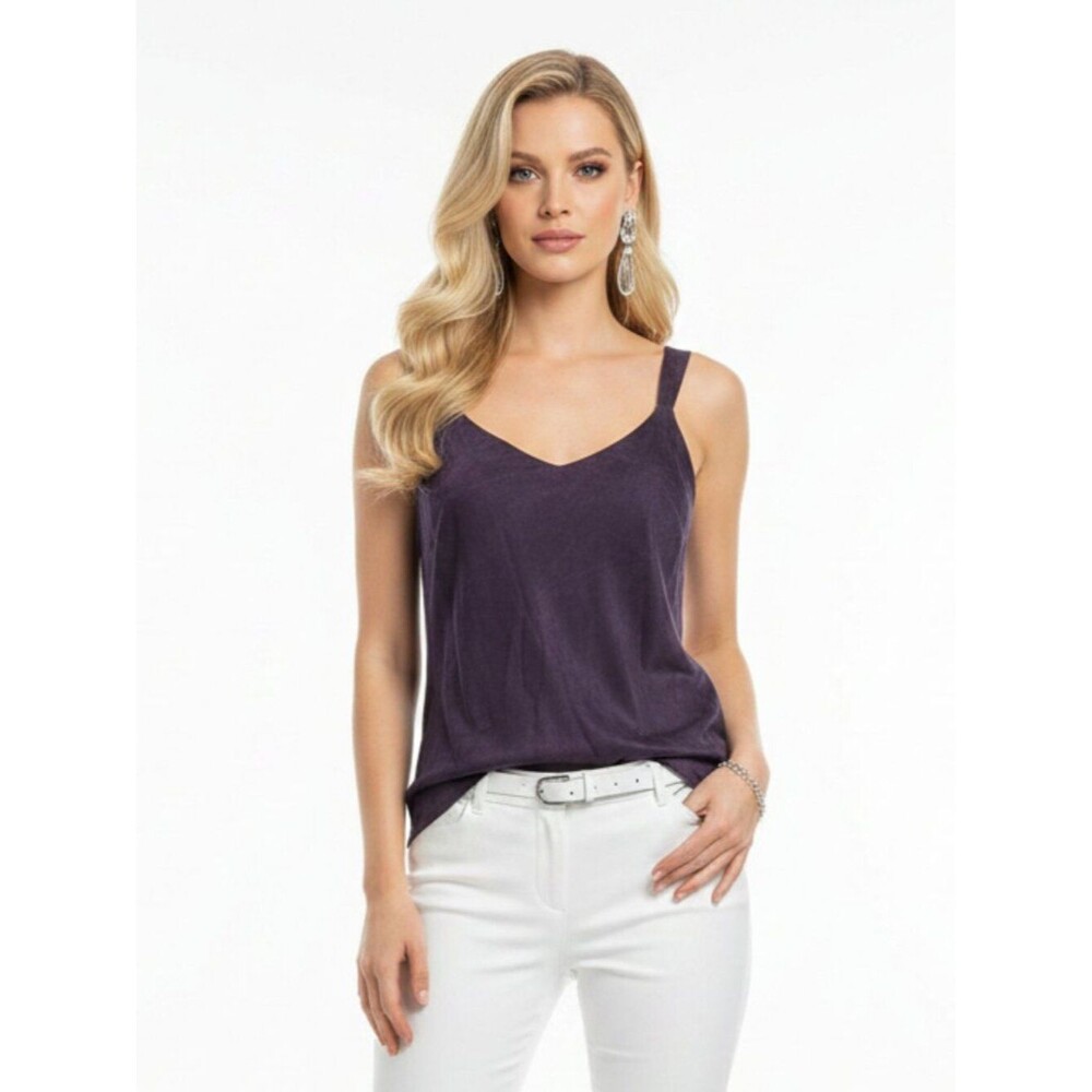 Lafayette 148 100% Silk Purple Sleeveless Tank Top 6